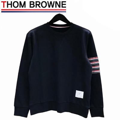 THOM BROWNE-08203 톰 브라운 그레이 스트라이프 장식 스웨트셔츠 남성용