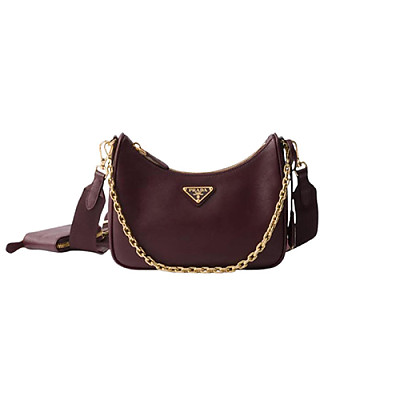[스페셜오더]PRADA-1BH204 프라다 블랙 리에디션 나파 고프레 가죽 백