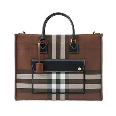 BURBERRY-80441291 버버리 내추럴 미디엄 프레야 토트