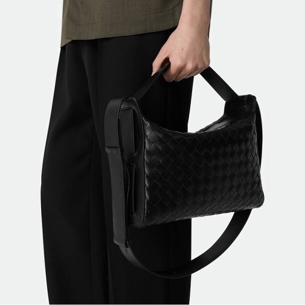 [스페셜오더]BOTTEGA VENETA-836016 인트레치아토 트라이베카 탑 핸들 백 블랙 남성용