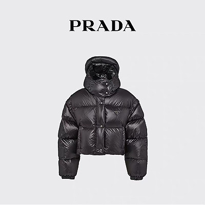 PRADA-112400 프라다 2025 가을/겨울 신상 여성용 후드 퀼팅 패딩 점퍼 화이트 여성용