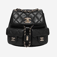 [스페셜오더]CHANEL-AS2908 샤넬 듀마 원포켓 백팩 스몰 카프스킨 블랙 금장