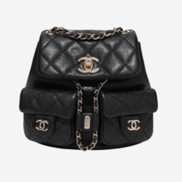 [스페셜오더]CHANEL-AS3787 샤넬 23SS 듀마 투포켓 캐비어 스몰 백팩 블랙