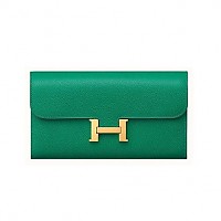 [스페셜오더]HERMES-H063626 에르메스 블루 일렉트리크 앱송 Constance 콘스탄스 실버 하드웨어 롱 월릿