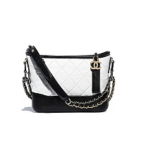 [스페셜오더]CHANEL-A91810 샤넬 블랙 빈티지 카프스킨 가브리엘 쉐브론 호보 백