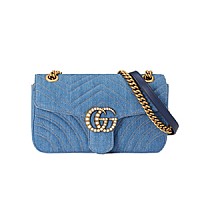 GUCCI-443497 1000 구찌 블랙 페이턴트 가죽 GG 마몽] 스몰 숄더백