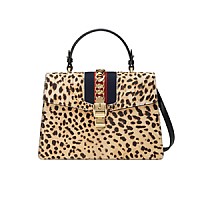 [스페셜오더]GUCCI-431665 7563 구찌 실비 시그니처 오렌지가죽 미디엄 탑 핸들백