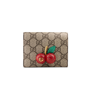 [스페셜오더]GUCCI-476050 8694 구찌 체리 장식 GG 수프림 카드 케이스