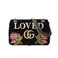 [스페셜오더]GUCCI-443496 1000 구찌 블랙 GG 마몽 미디엄 마틀라세 숄더백