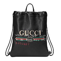 [스페셜오더]GUCCI-494053 8831 구찌 그린 가죽 구찌 로고 드로우스트링 백팩