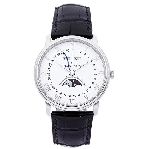 [스페셜오더]BLANCPAIN-블랑팡 빌레레 컴플리트 캘린더 문페이스 스틸 가죽스트랩 워치40mm