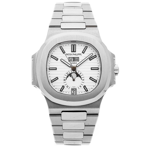 [스페셜오더]PATEK PHILIPPE-5726 파텍 필립 노틸러스 문페이스 애뉴얼 캘린더 스틸 실버 시계 40.5mm