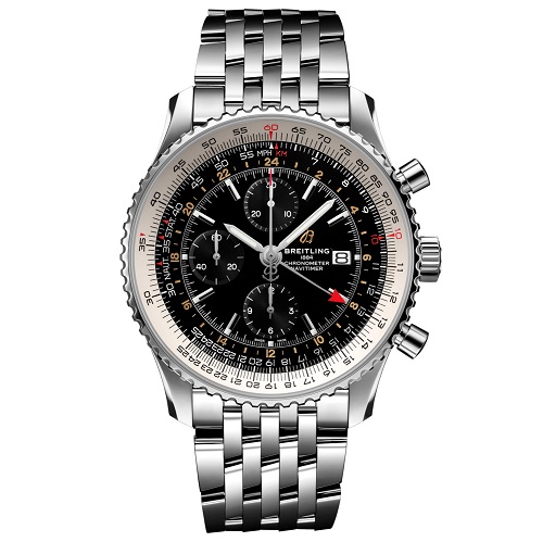 [스페셜오더]BREITLING-브라이틀링 내비타이머 크로노그래프 GMT 스틸 블랙 46mm