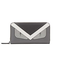 [스페셜오더]FENDI-7M0210 팬디 브라운/블랙 FF 패턴 프린트 지피 어라운드 월릿