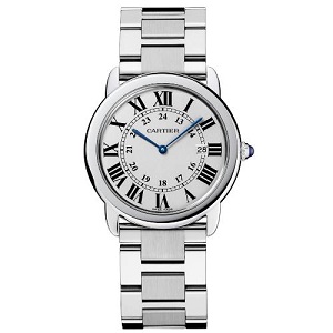 [스페셜오더]Cartier-까르띠에 롱드 솔로 드 까르띠에 쿼츠 스틸 브레이슬릿 워치36mm