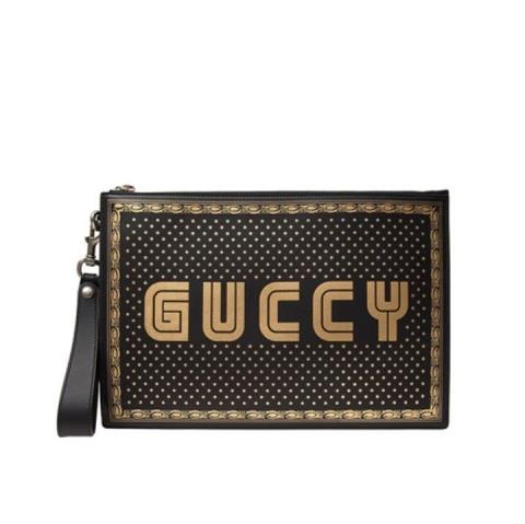 [스페셜오더]GUCCI 510489-1055 구찌 Guccy 프린트 가죽 파우치