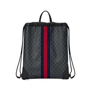 GUCCI 473872-1071 구찌 GG 블랙 소프트 GG 슈프림 드로우스트링 백팩