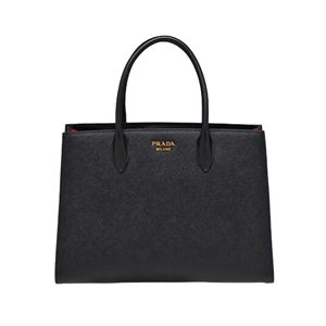 [스페셜오더]PRADA-1BA153 프라다 사피아노 가죽 블랙 비블리오텍 핸드백