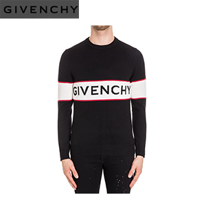 GIVENCHY-BW885G 지방시 로고 블랙 스웨터 남녀공용