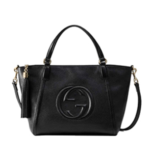 GUCCI-369176 1000 구찌 Soho 스몰 블랙 테슬 탑 핸들백