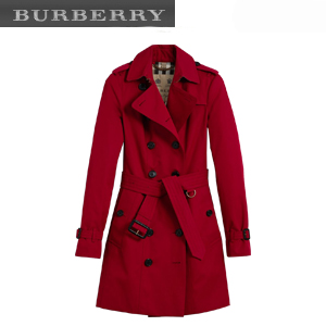 [스페셜오더]BURBERRYI-39970321 버버리 샌드링엄 레드 롱 헤리티지 트렌치코트 여성용