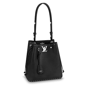 [스페셜오더]LOUIS VUITTON-M43878 루이비통 송아지 가죽 스터드 장식 블랙 락미 버킷