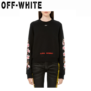 OFF WHITE 오프화이트 핑크 디아고 크롭 크루넥 여성용