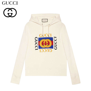 GUCCI-454585 6541 구찌 로고 프린트 플라워 자수 코튼 스웨터셔츠 남녀공용