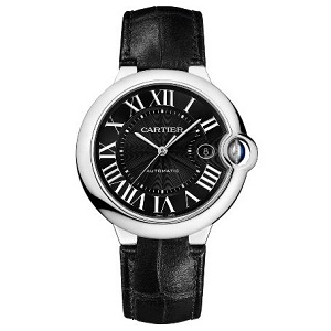 [스페셜오더]Cartier-까르띠에 발롱 블루 드 스틸 블랙다이얼 가죽스트랩 워치42mm