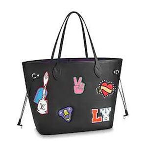 [스페셜오더]LOUIS VUITTON-M52729 루이비통 느와르 에삐 레더 스티커 장식 네버풀 MM