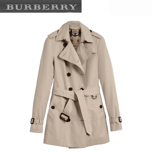 [스페셜오더]BURBERRYI-39133581 버버리 샌드링엄 쇼트 헤리티지 스톤 트렌치코트 여성용