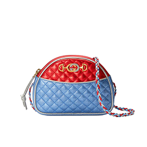 [스페셜오더]GUCCI-534951 6495 구찌 블루 레드 라미네이트 가죽 미니 백