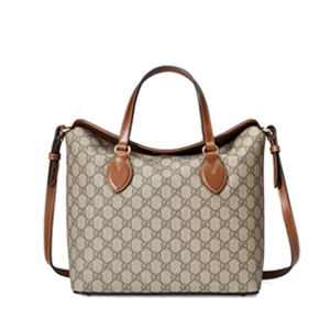 GUCCI-429147 8526 구찌 Linea A GG 수프림 스몰 브라운 탑 핸들백