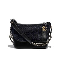 [스페셜오더]CHANEL-A91810 샤넬 블랙 빈티지 카프스킨 가브리엘 쉐브론 호보 백