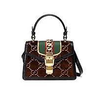 [스페셜오더]GUCCI-470270 8015 구찌 실비 블랙가죽 미니 탑핸들백